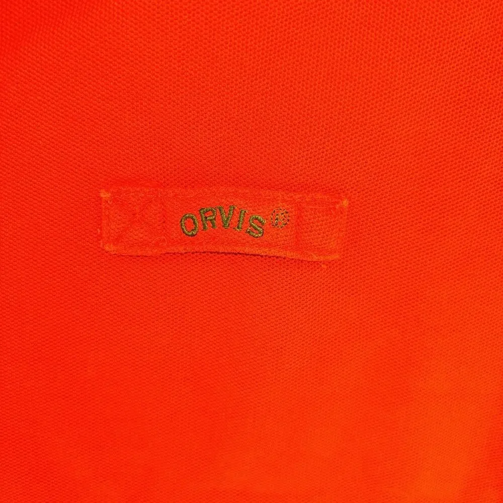 Orvis Polo Shirt Mens 2XL (unmarked) Orange Stretch Casual - Picture 5 of 8
